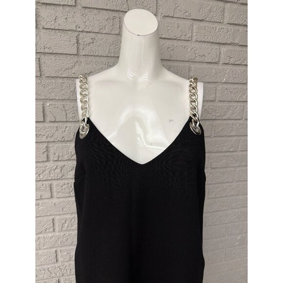 Michael Kors Women Black Dress With Chain Detail Dress Size 6 - Picture 7 of 10